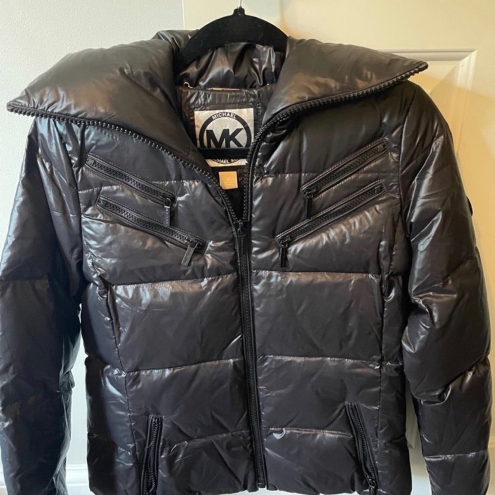 Michael Kors Shiny Black Puffer Jacket